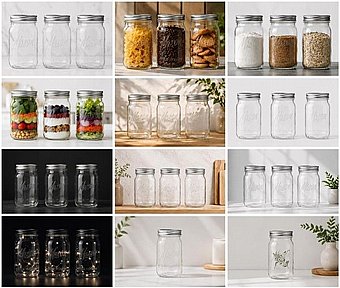 6 ������ ������ ����� ����� ���� MASON JARS ���� 250 �"� (8oz)